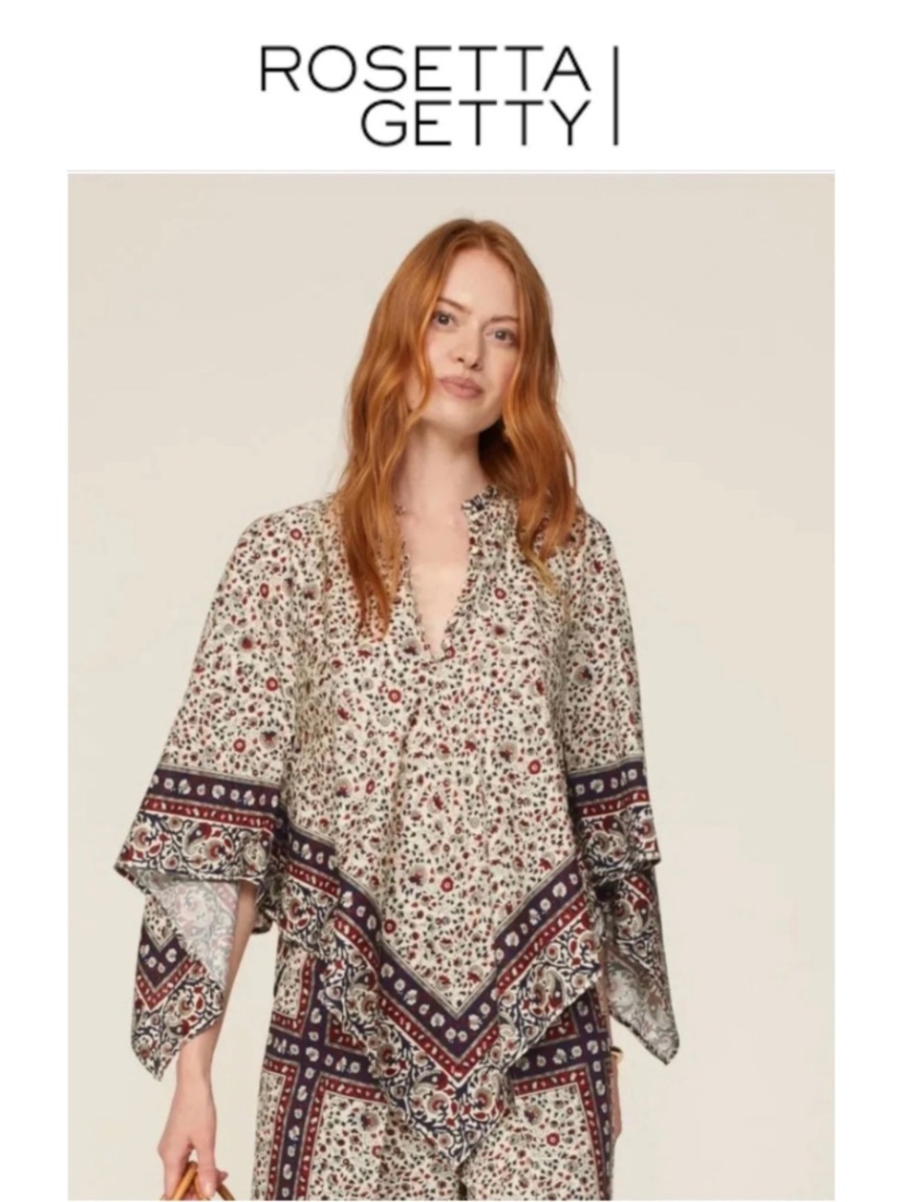 Rosetta Getty Floral Scarf Top